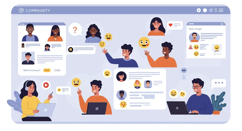 OpenAI Academy online forum with users exchanging ideas and receiving support in artificial intelligence.