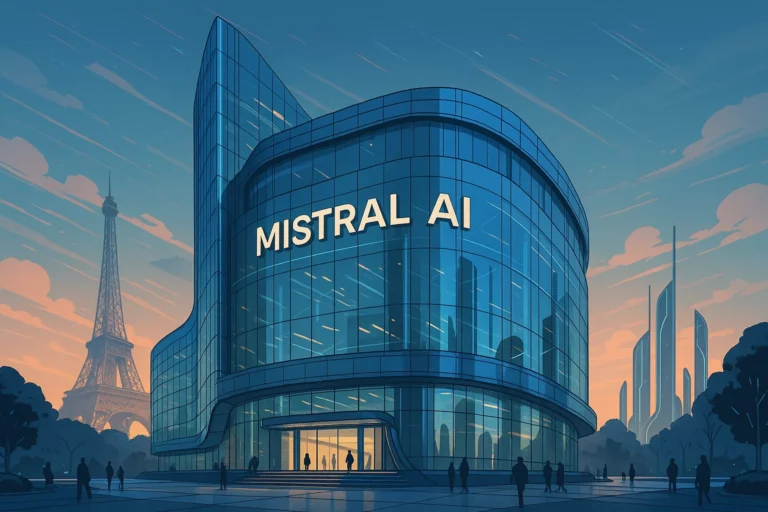 Mistral AI headquarters in Paris, highlighting technological innovation and European approach.